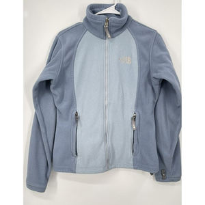 The North Face Fleece Jacket Full Zip Light Blue Youth Girls Size‎ Medium